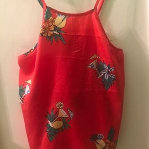 Margarita Print Red Silk Blouse